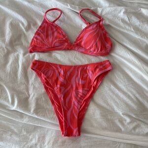 Billabong Vibrant Red and Pink Bikini Set